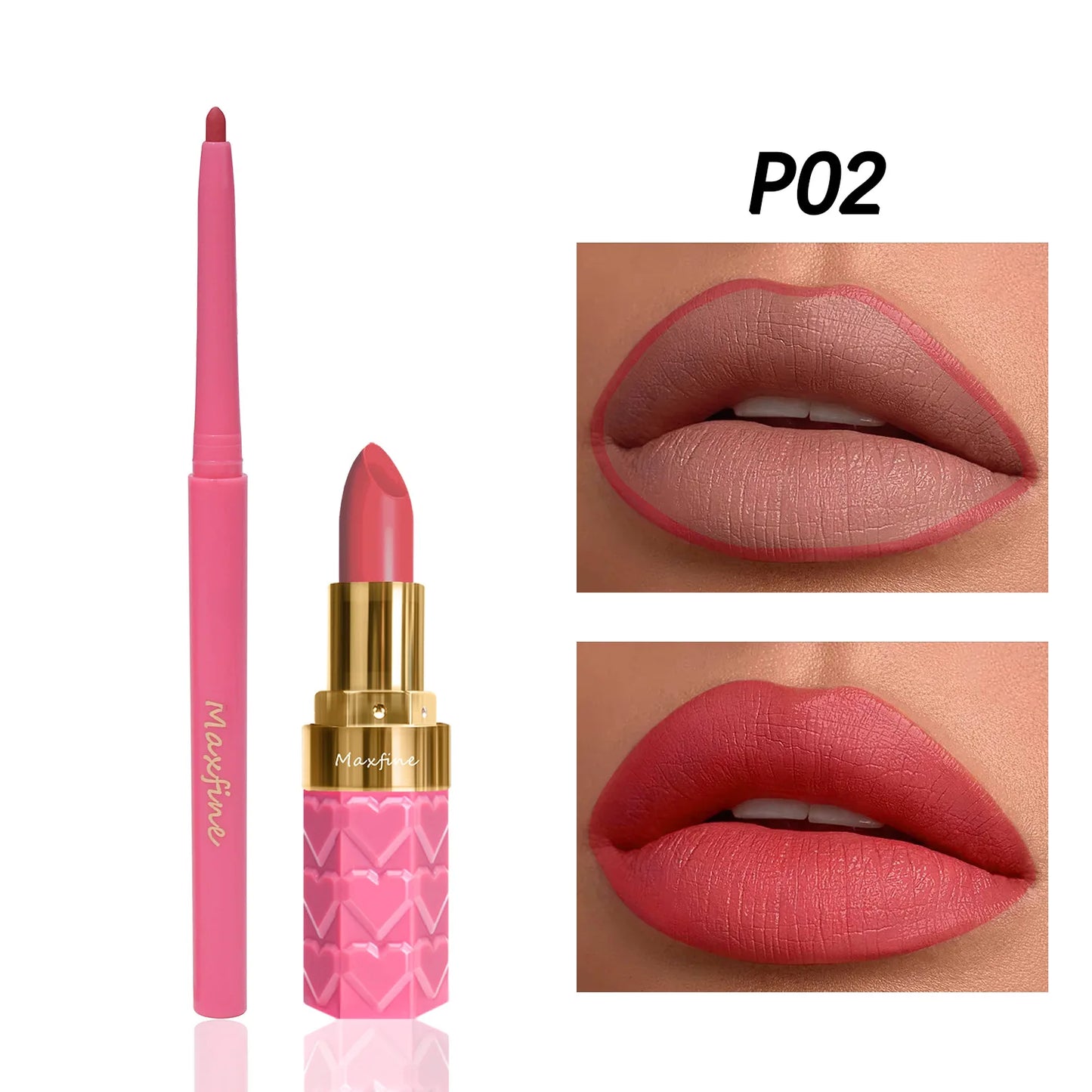 Velvet Matte Lip Liner Set – Waterproof Lipstick