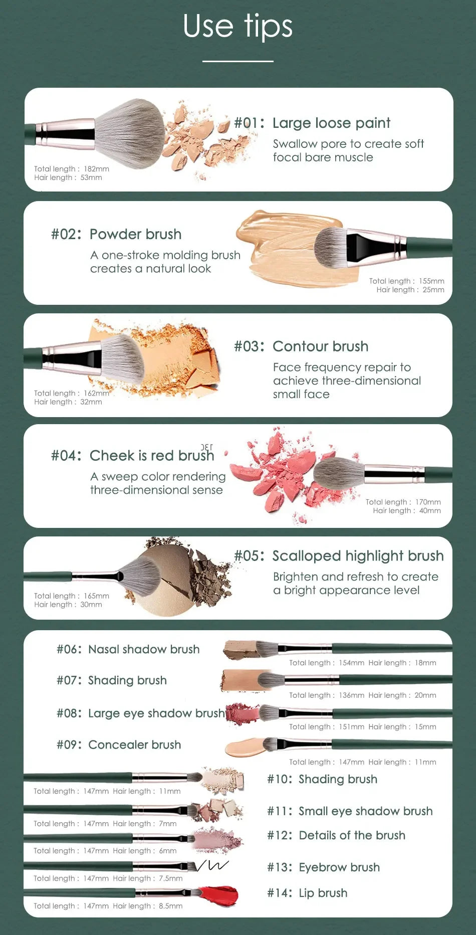 Soft Fluffy Makeup Brushes – Powder, Blush & Eyeshadow Tools