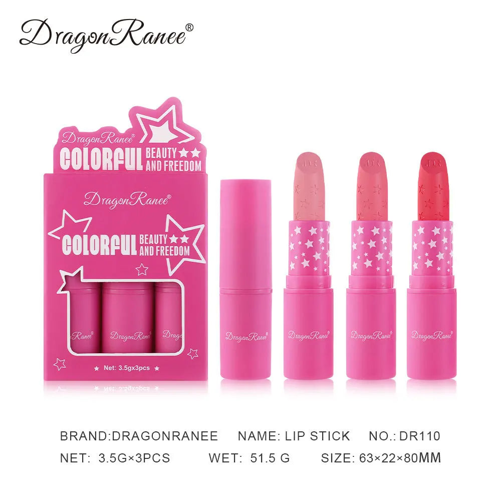 Matte Lipstick Set (3pcs) – Waterproof, Long Lasting