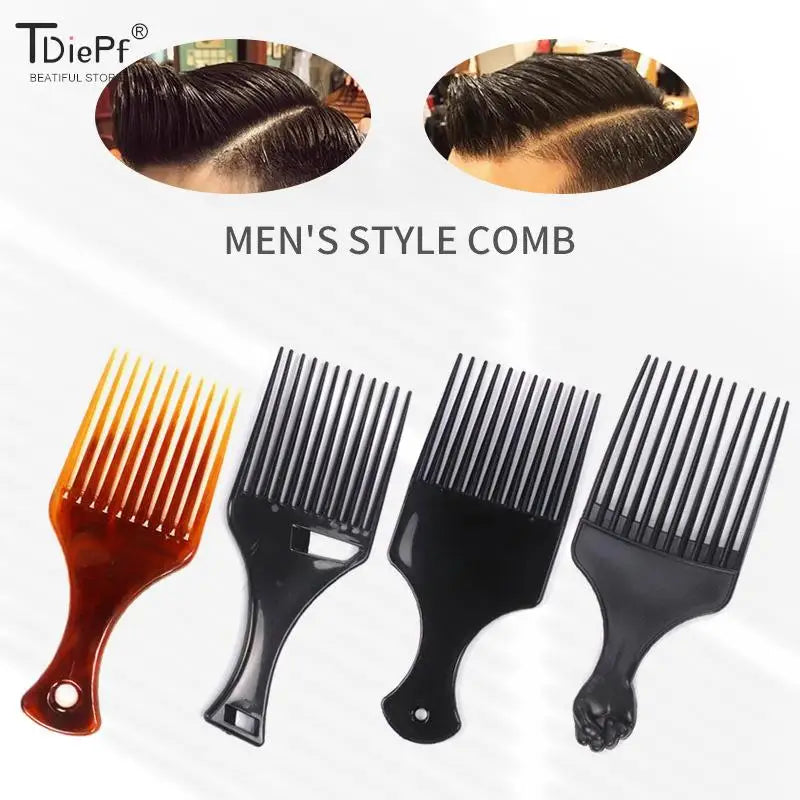 Wide Tooth Afro Pick Comb – Plastic Curly Hair Styling Tool