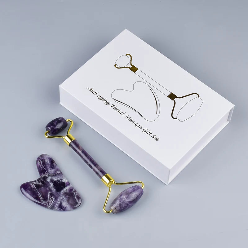 Amethyst Crystal Roller – Anti-Cellulite & Gua Sha Tool