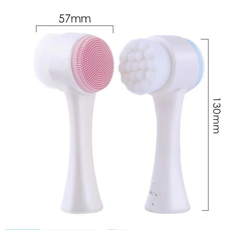 Double-Sided Face Cleansing Brush – Blackhead & Pore Cleaner