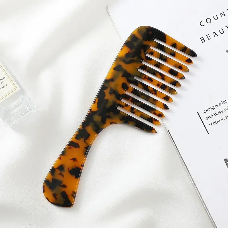 Wide Tooth Acetate Comb – Anti-Static Hair Styling Brush