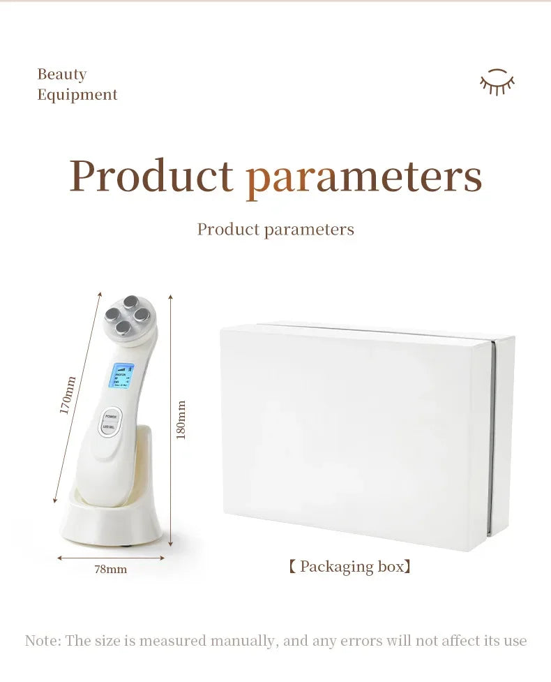 Facial Beauty Device EMS Microcurrent Introduction Facial Massager for Lifting and Firming Photon Skin Rejuvenation Anti-Wrinkle