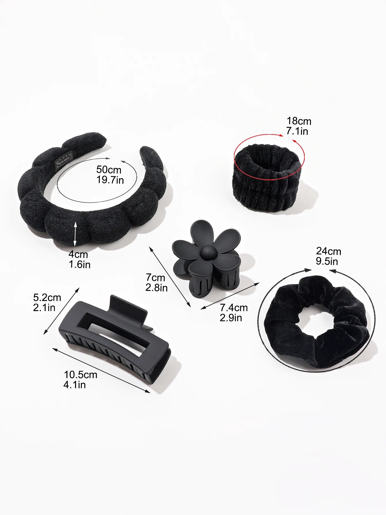 7PCS Skincare Headbands & Wristbands Set – Makeup & Face Wash