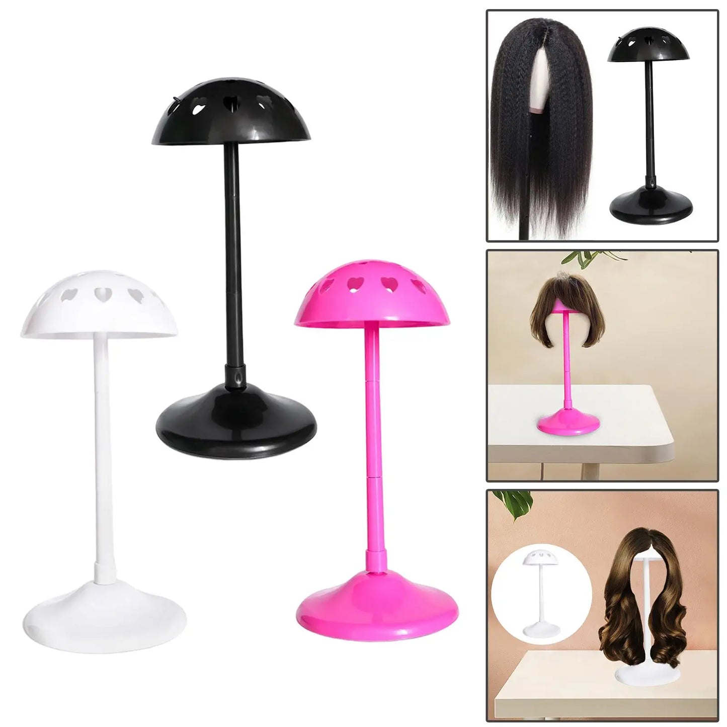 Adjustable Wig Stand – Storage & Styling Holder