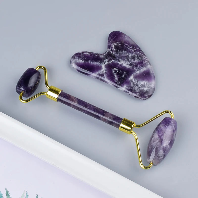 Amethyst Crystal Roller – Anti-Cellulite & Gua Sha Tool
