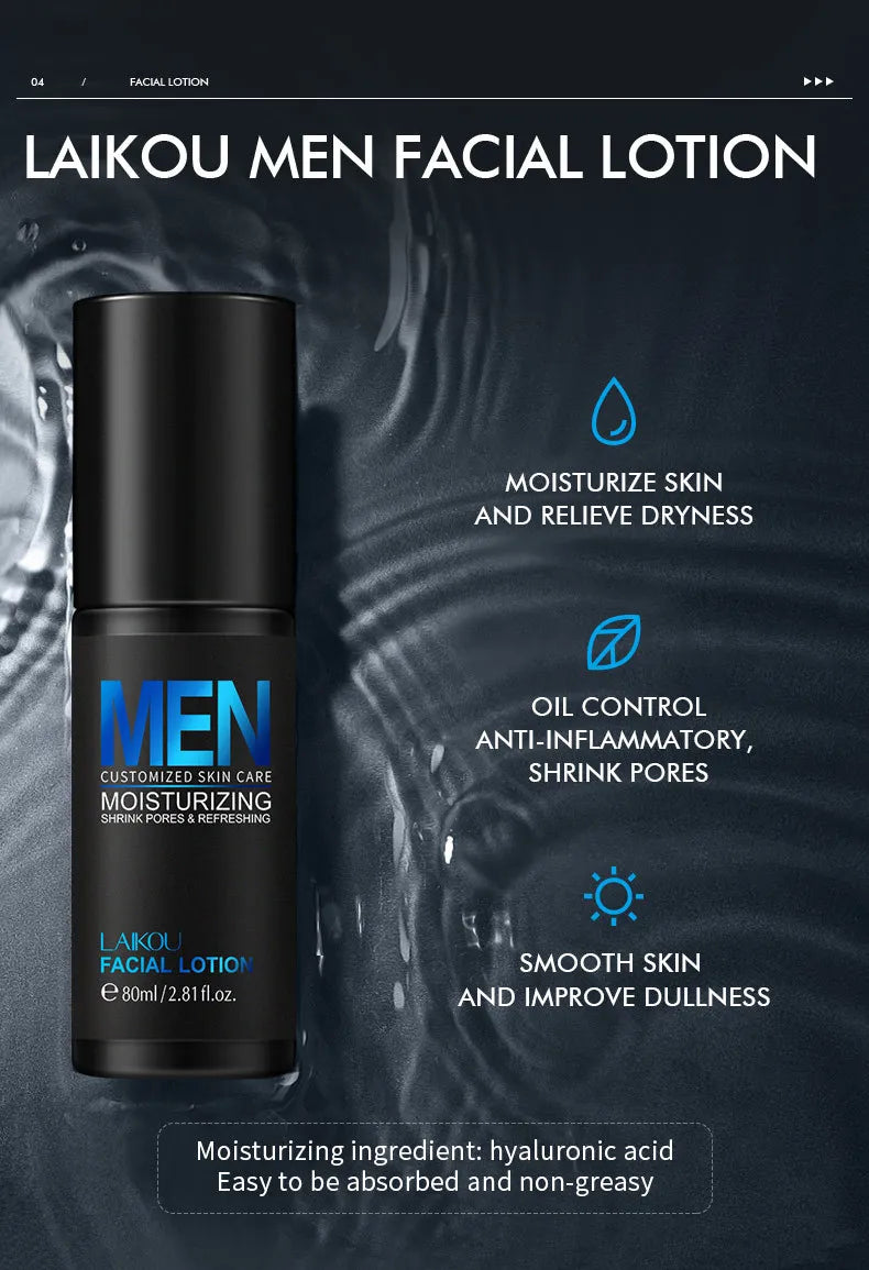 LAIKOU Men’s Face Lotion – Sensitive Skin Moisturizer