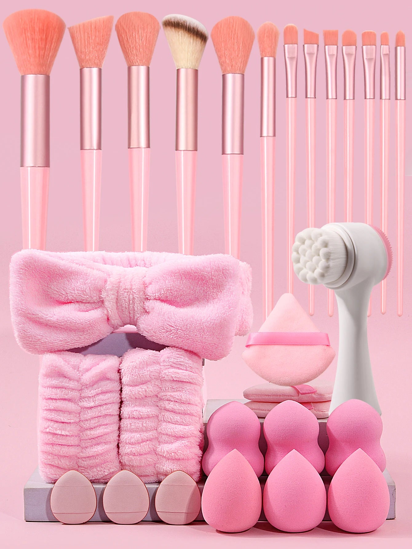 29pcs Makeup Brush & Sponge Tool Kit