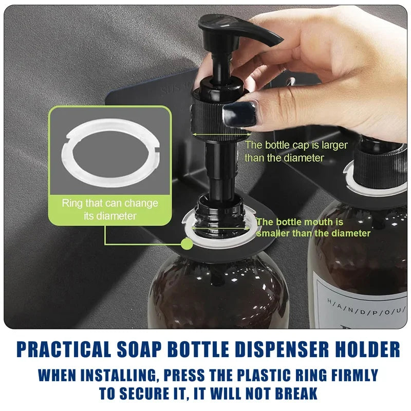 Wall-Mounted Shampoo & Conditioner Bottle Set – 500ml