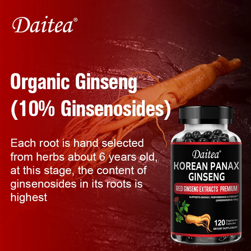 Daitea Korean Red Ginseng 1000mg – Energy, Endurance & Vitality