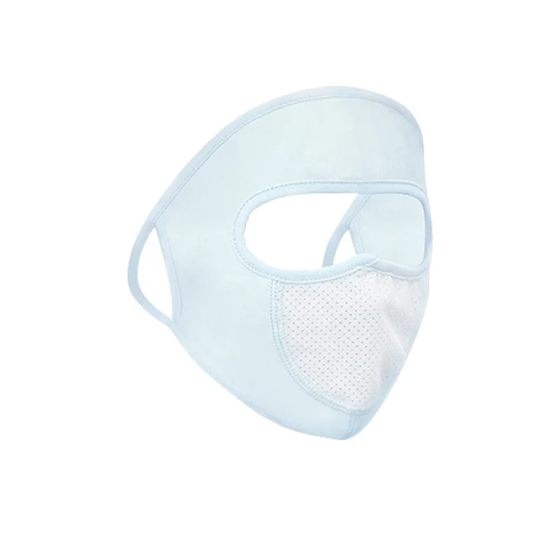 Ice Silk Sunscreen Mask Outdoor Sports Anti-UV Face Mask Cycling Breathable Anti-dust Face Cover Women Girls Hanging Ear Mask