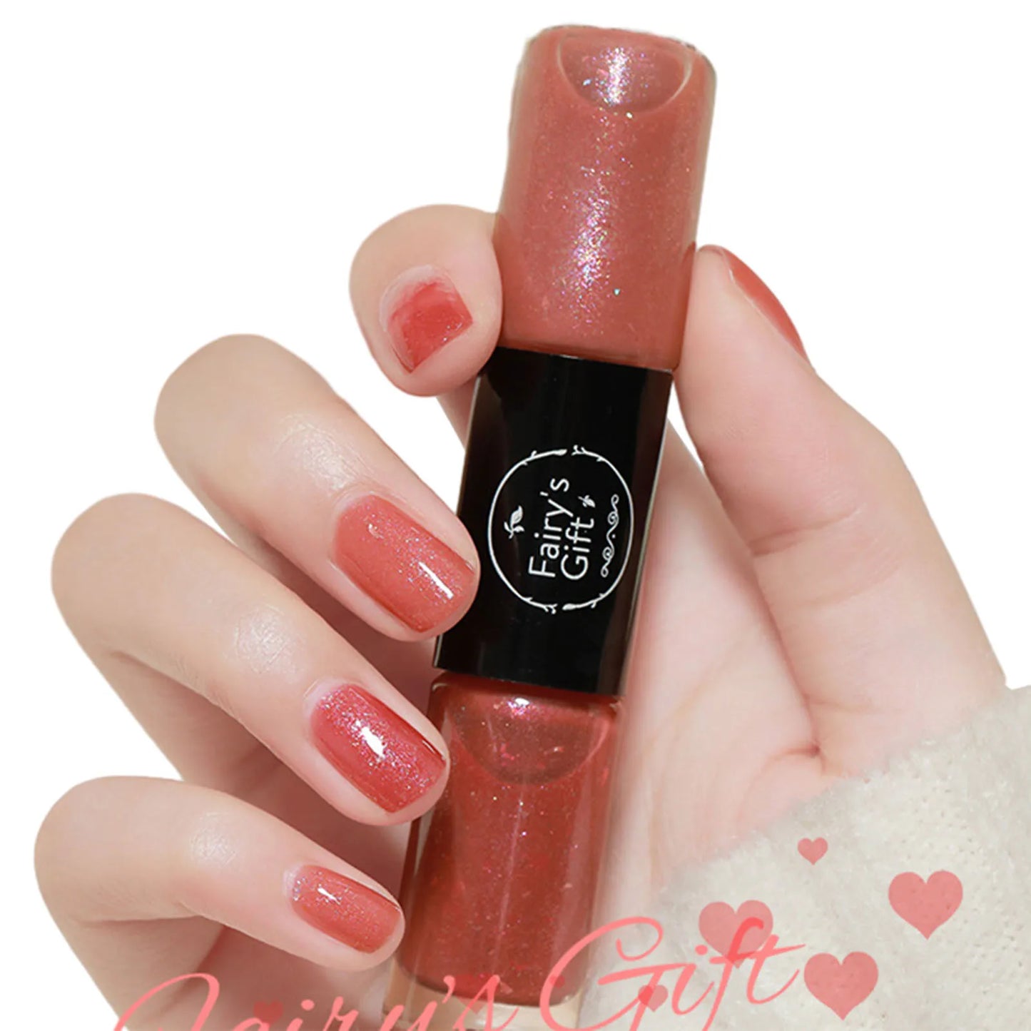 2-in-1 Glitter Nail Polish – Long-Lasting Quick-Dry Gel