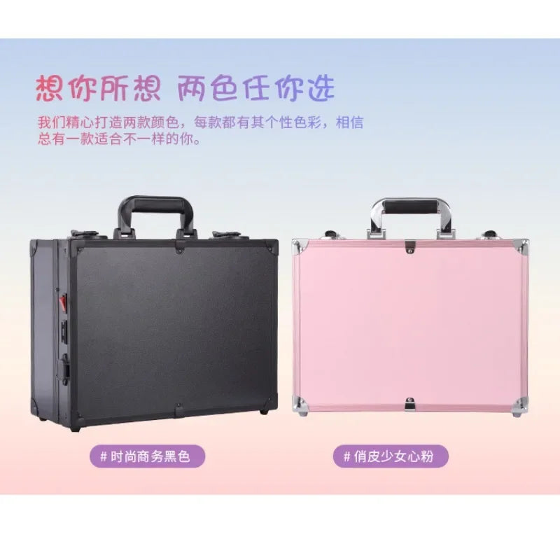 LED Cosmetic Case – Portable Makeup Toolbox with Adjustable Lighting