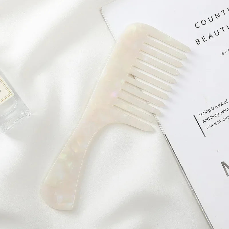 Wide Tooth Acetate Comb – Anti-Static Hair Styling Brush