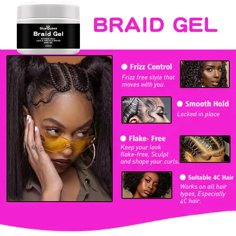 Strong Hold Braid Gel – Non-Flaking, Long-Lasting Braids