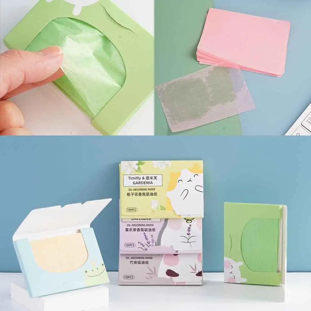 100PCS Oil Absorbing Face Paper – Anti-Grease Skincare Sheets