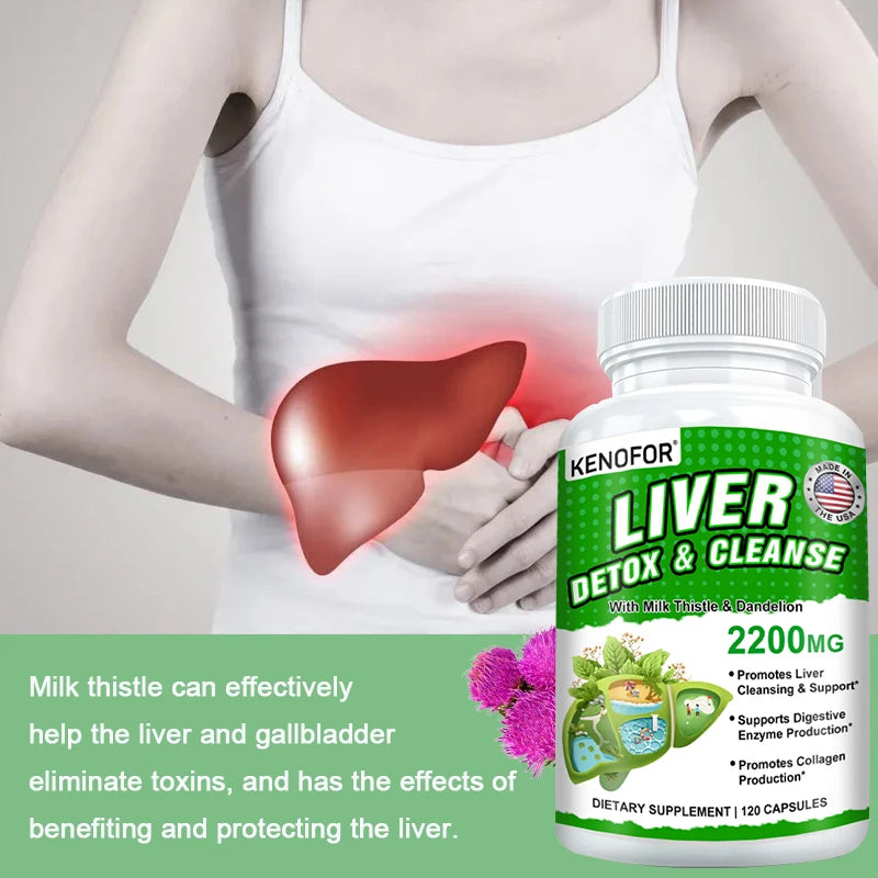 Fatty Liver Cleanse Supplement – Milk Thistle, Turmeric & Dandelion