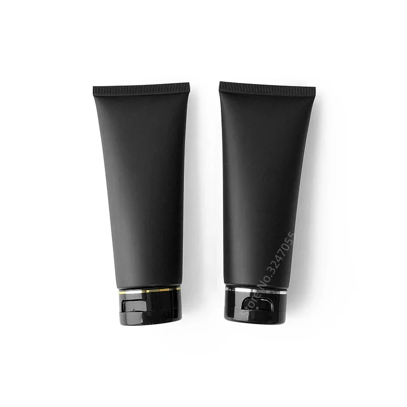 Empty Matte Black Tubes – 100ml Cosmetic Squeeze Bottles