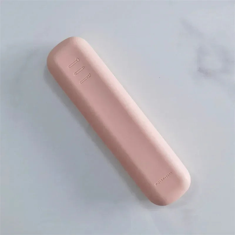 Travel Makeup Brush Holder – Silicone Waterproof Cosmetic Organizer