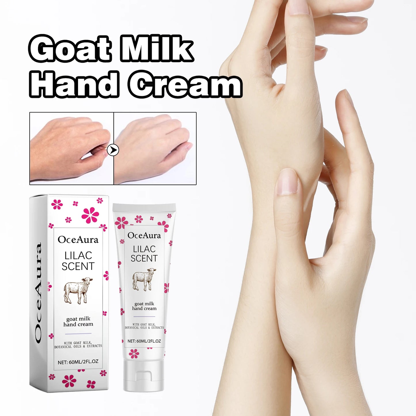 OceAura Goat Milk Hand Cream – Moisturizing & Brightening