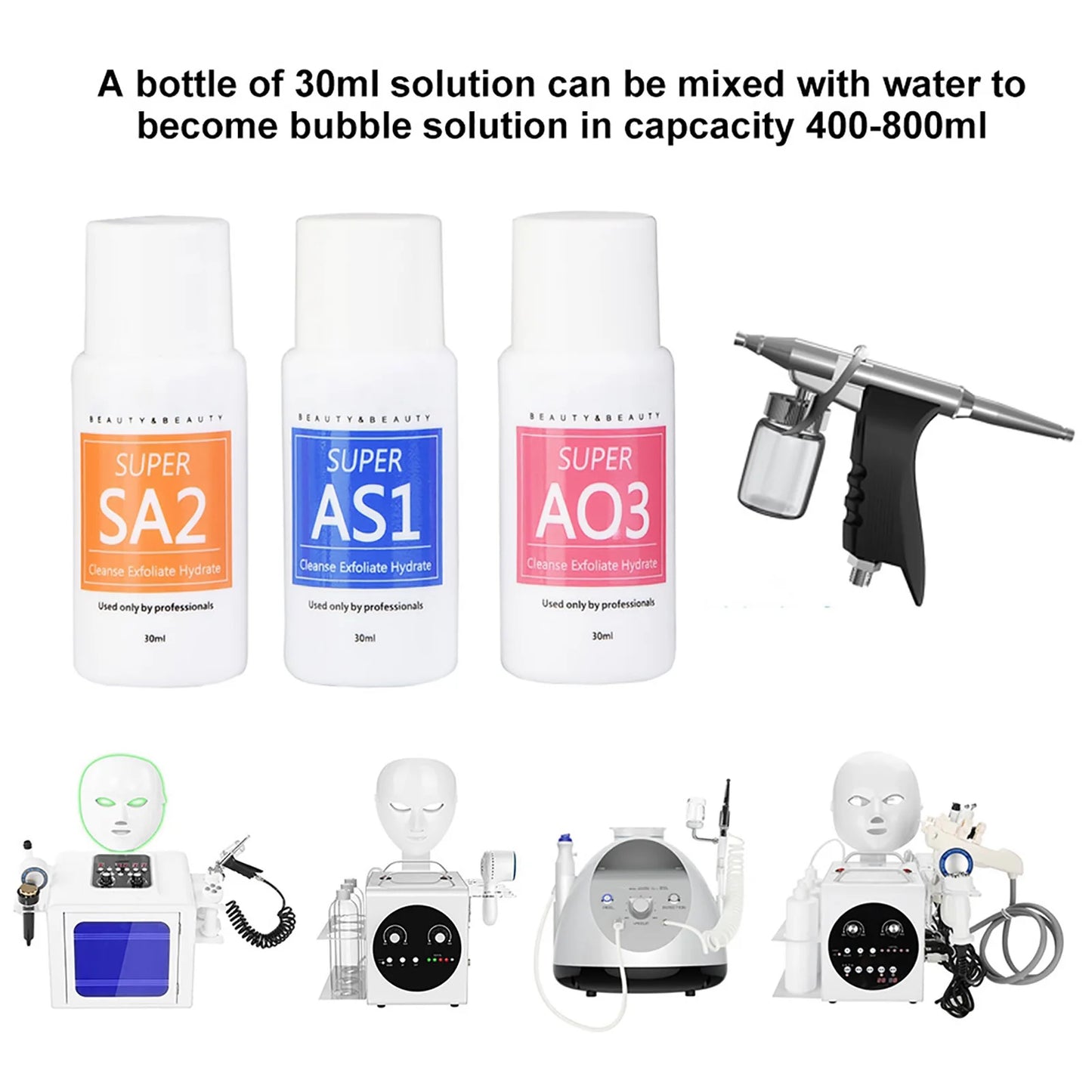 Aqua Peeling Solution Set – HydraFacial Cleansing (3×30ml)