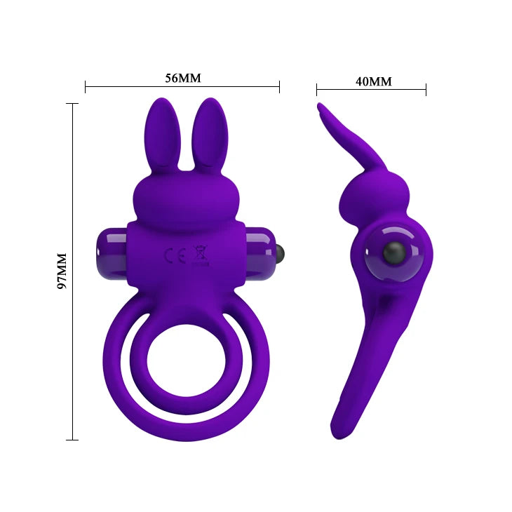 Vibrating Silicone Cock Ring – 10 Speeds