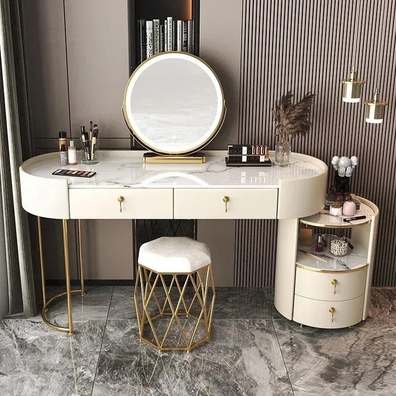 Bedroom Luxury Vanity Table Beauty Storage Fashion Girls Vanity Table Modern Multifunctional Tocador Maquillaje Furniture