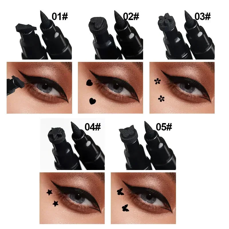 2-in-1 Butterfly Eyeliner Pen – Stamp & Liquid Waterproof Liner