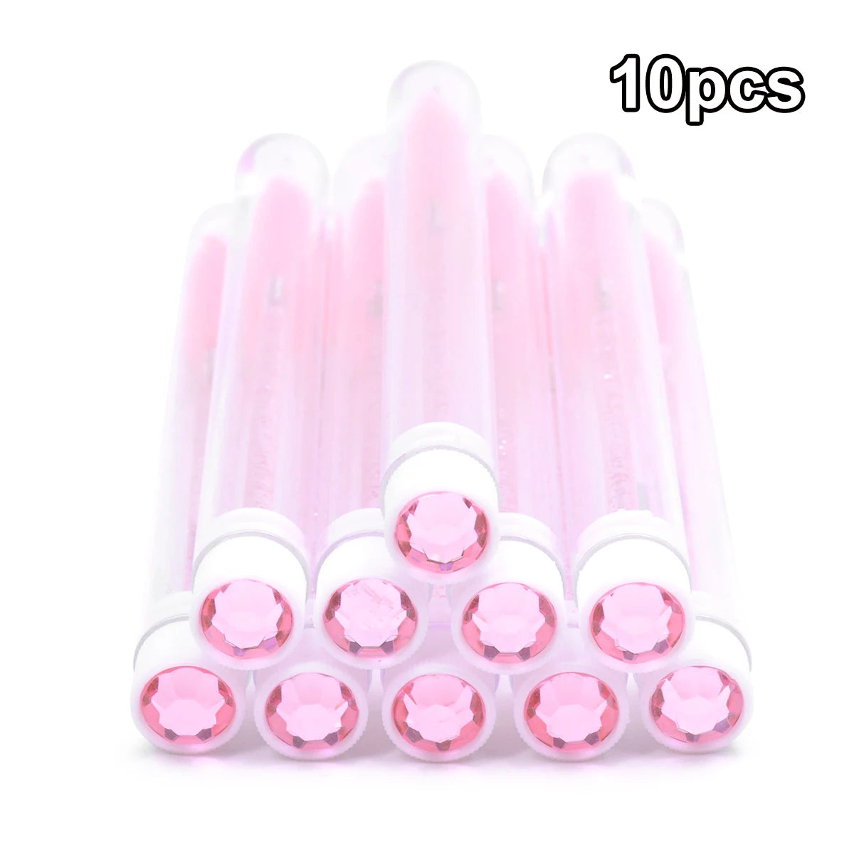 10PCS Diamond Eyelash Brushes – Spoolies & Wands