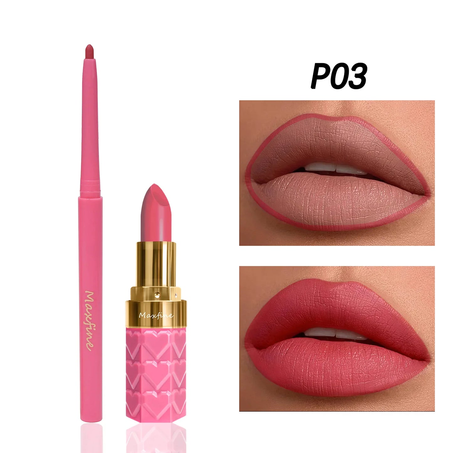 Velvet Matte Lip Liner Set – Waterproof Lipstick