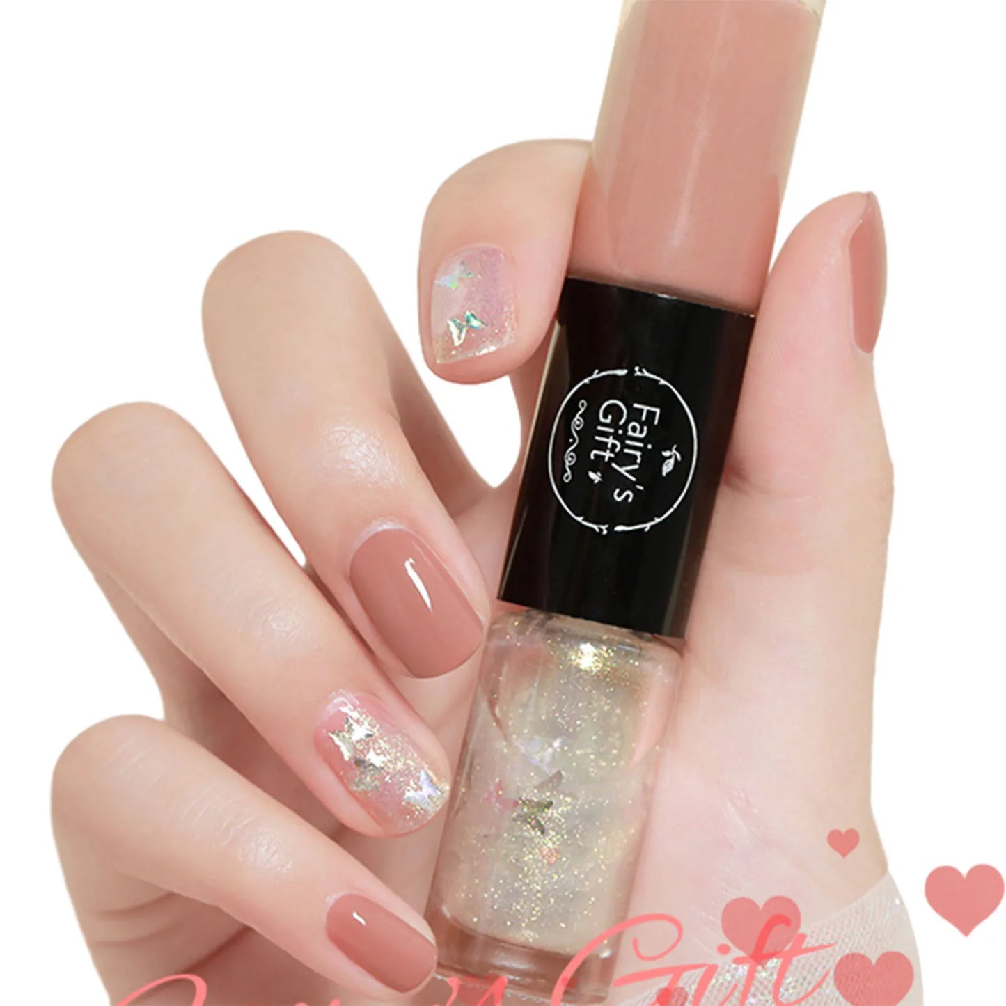 2-in-1 Glitter Nail Polish – Long-Lasting Quick-Dry Gel