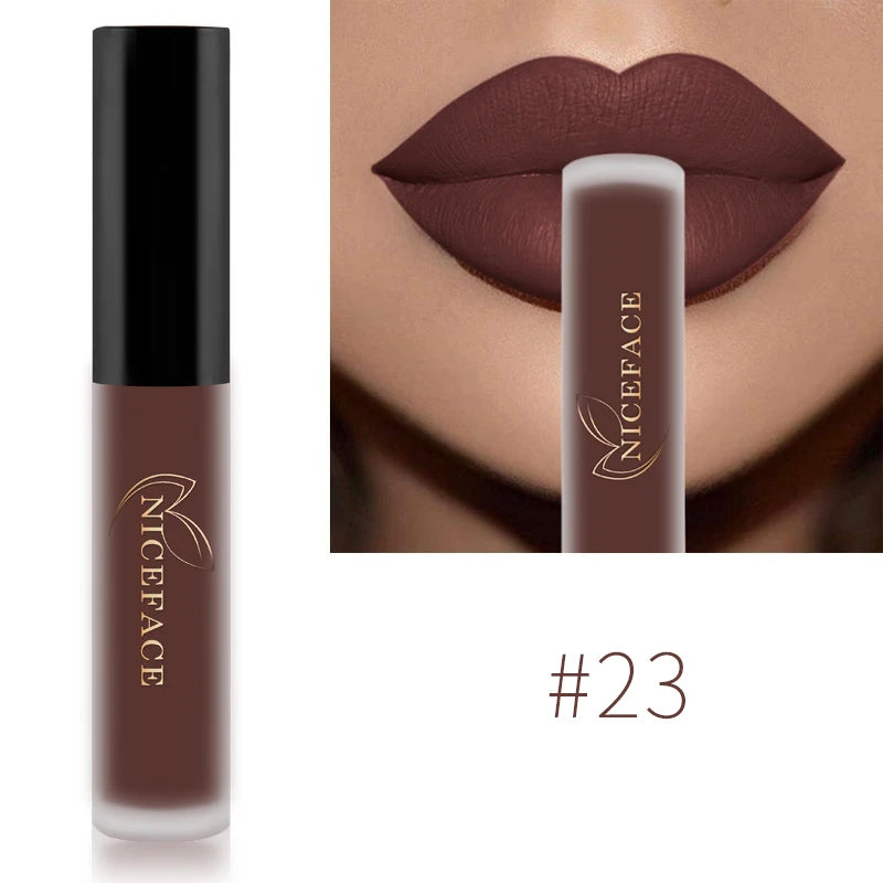 Niceface Lip Gloss – Waterproof Matte Liquid Lipstick