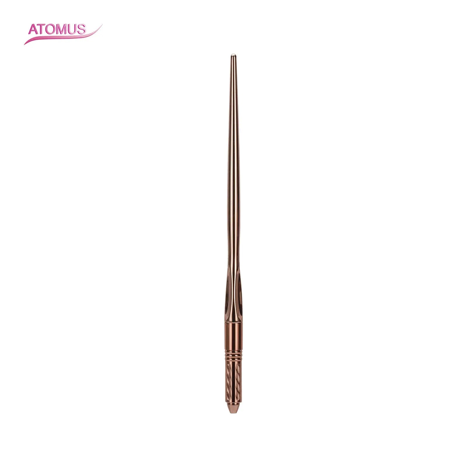 ATOMUS 1pc Glass Gold Microblading Permanent Makeup Manual Tattoo Tebori Fog Round Needle Pen Holder For Eye Liner Eyebrows Lips