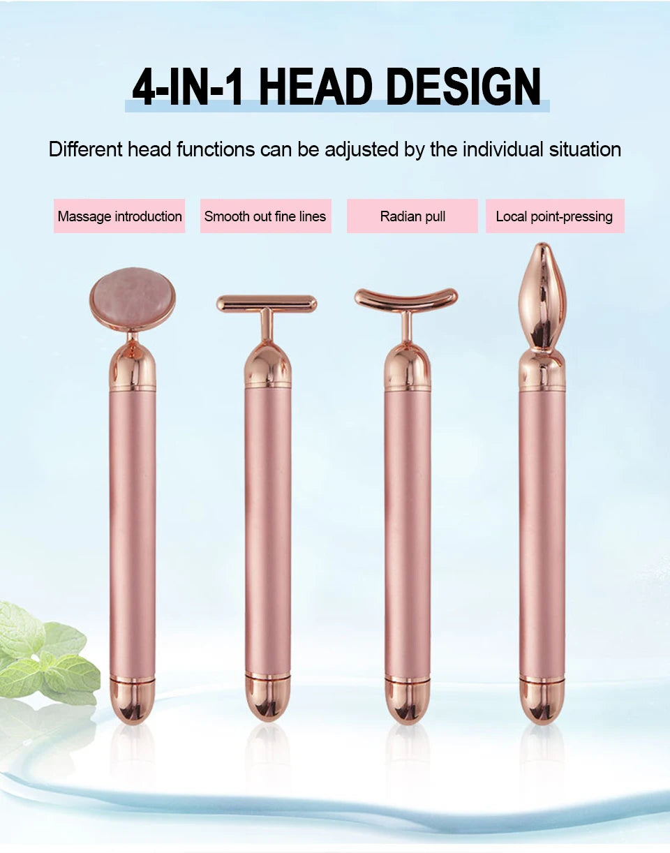 24K Gold Vibrating Face Roller