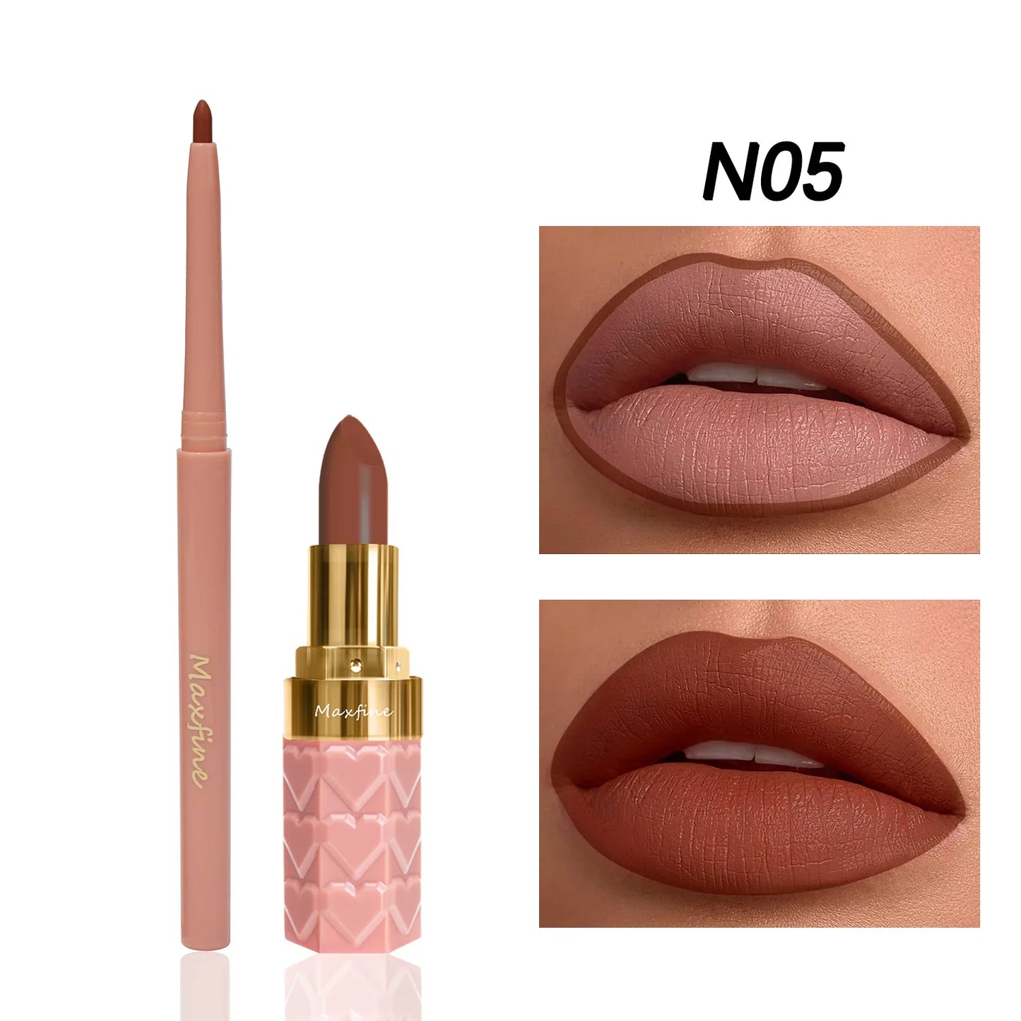 Velvet Matte Lip Liner Set – Waterproof Lipstick