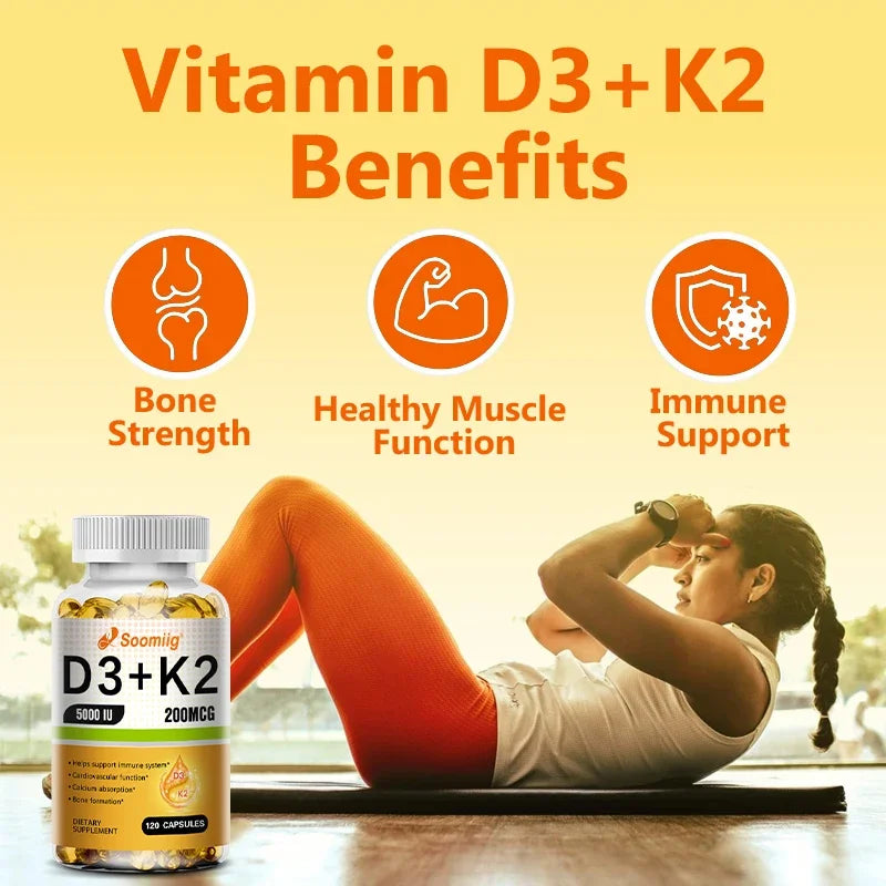 Vitamin K2 + D3 – Immune & Calcium Absorption Support (120 Ct)