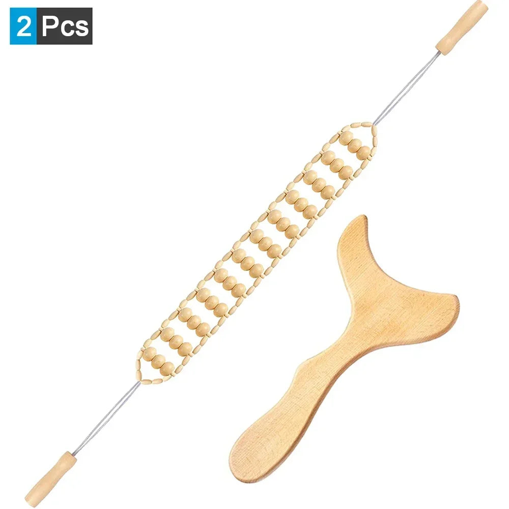 Wood Therapy Massage Tools – Anti-Cellulite Wooden Roller Set