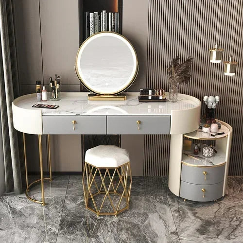 Bedroom Luxury Vanity Table Beauty Storage Fashion Girls Vanity Table Modern Multifunctional Tocador Maquillaje Furniture