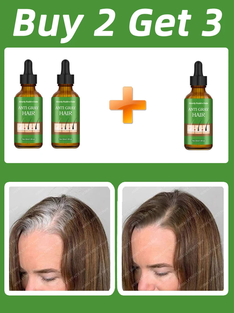 Anti-Grey Hair Cream – Natural Black Color Restorer