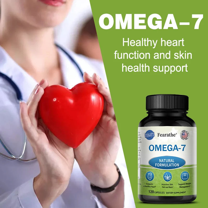 Omega 7 Fatty Acid Capsules – Heart, Skin & Hair Health