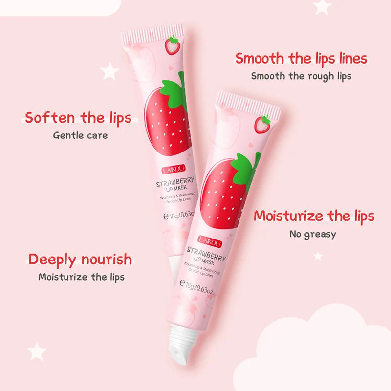 LAIKOU Strawberry Lip Mask – Moisturizing & Nourishing Balm