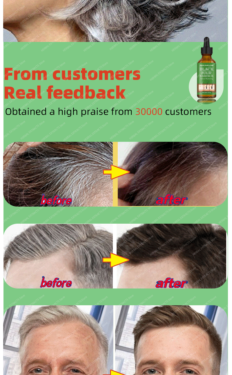 Anti-Grey Hair Cream – Natural Black Color Restorer