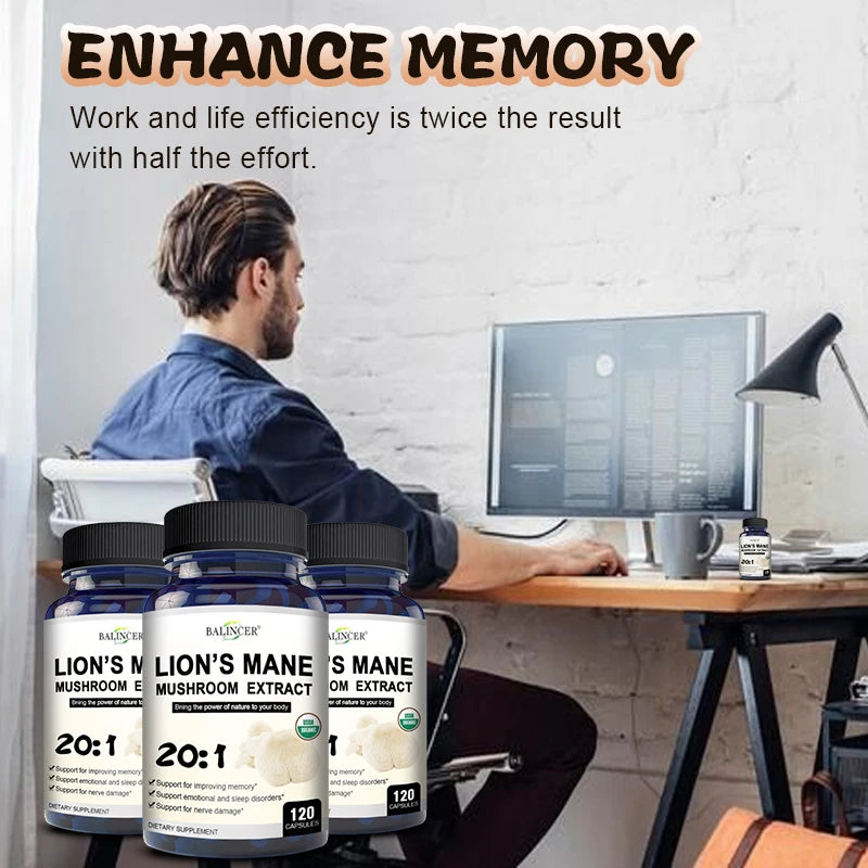 Lion’s Mane Mushroom Extract – Mood & Sleep Support