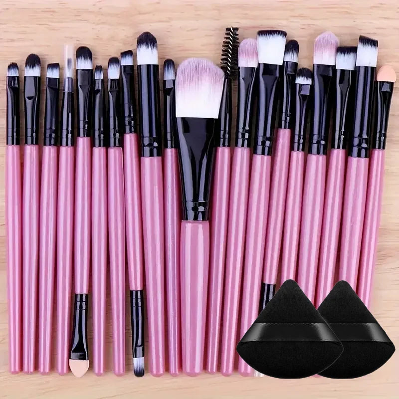 Makeup Brush Set (8–20pcs) – Foundation & Eyeshadow
