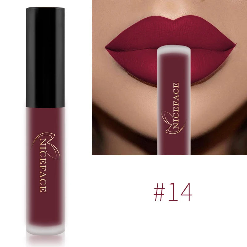 Niceface Lip Gloss – Waterproof Matte Liquid Lipstick
