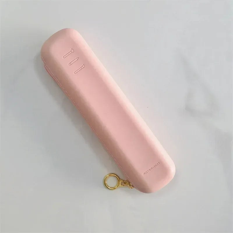 Travel Makeup Brush Holder – Silicone Waterproof Cosmetic Organizer