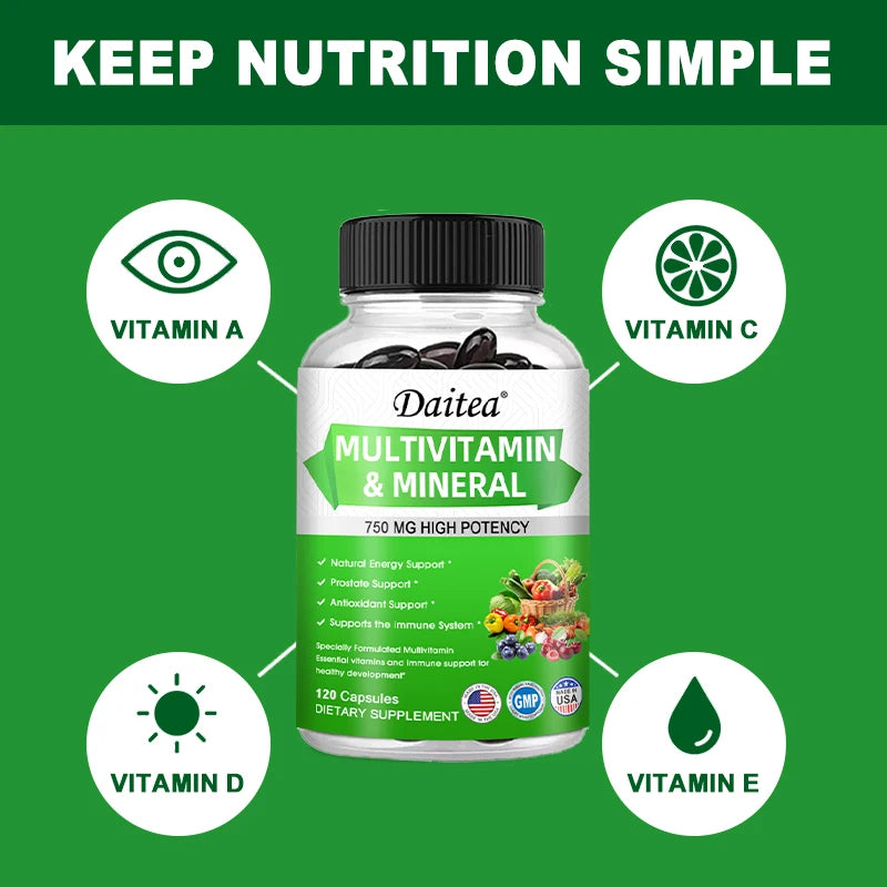 Multivitamin Capsules – Energy, Skin, Eye & Immune Support (Unisex)