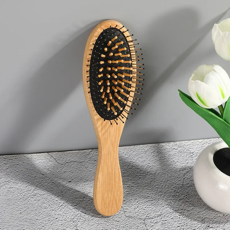 Bamboo Cushion Hair Brush – Scalp Massage Comb