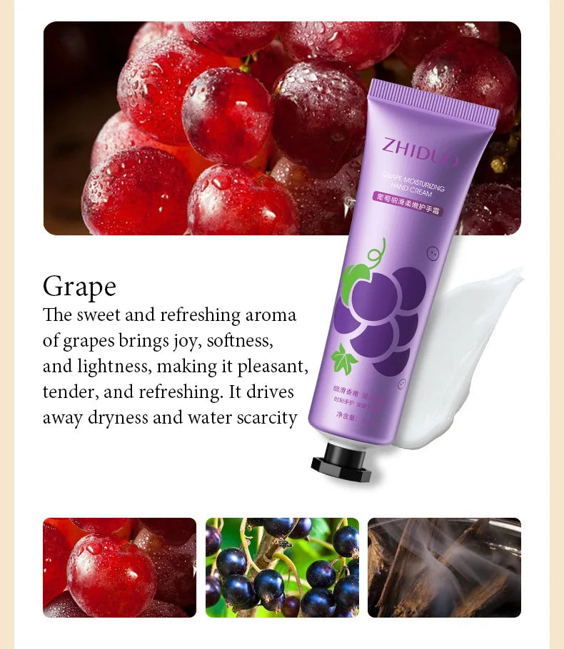 10PCS Fruit & Flower Hand Cream Set – Moisturizing & Nourishing